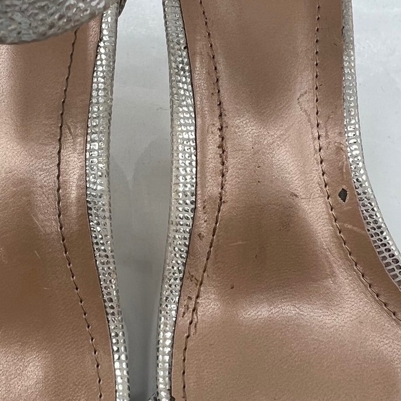 Style & Co Silver Ankle Strap Heeled Sandals Size 8.5 Women’s - Picture 8 of 8